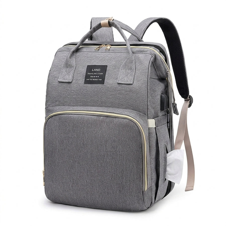 Mochila para pañales con cuna